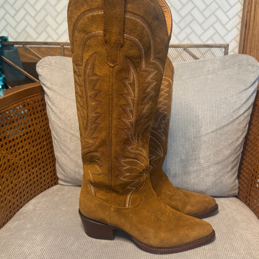 Tecovas The Abby Suede Sienna - Picture 4 of 8